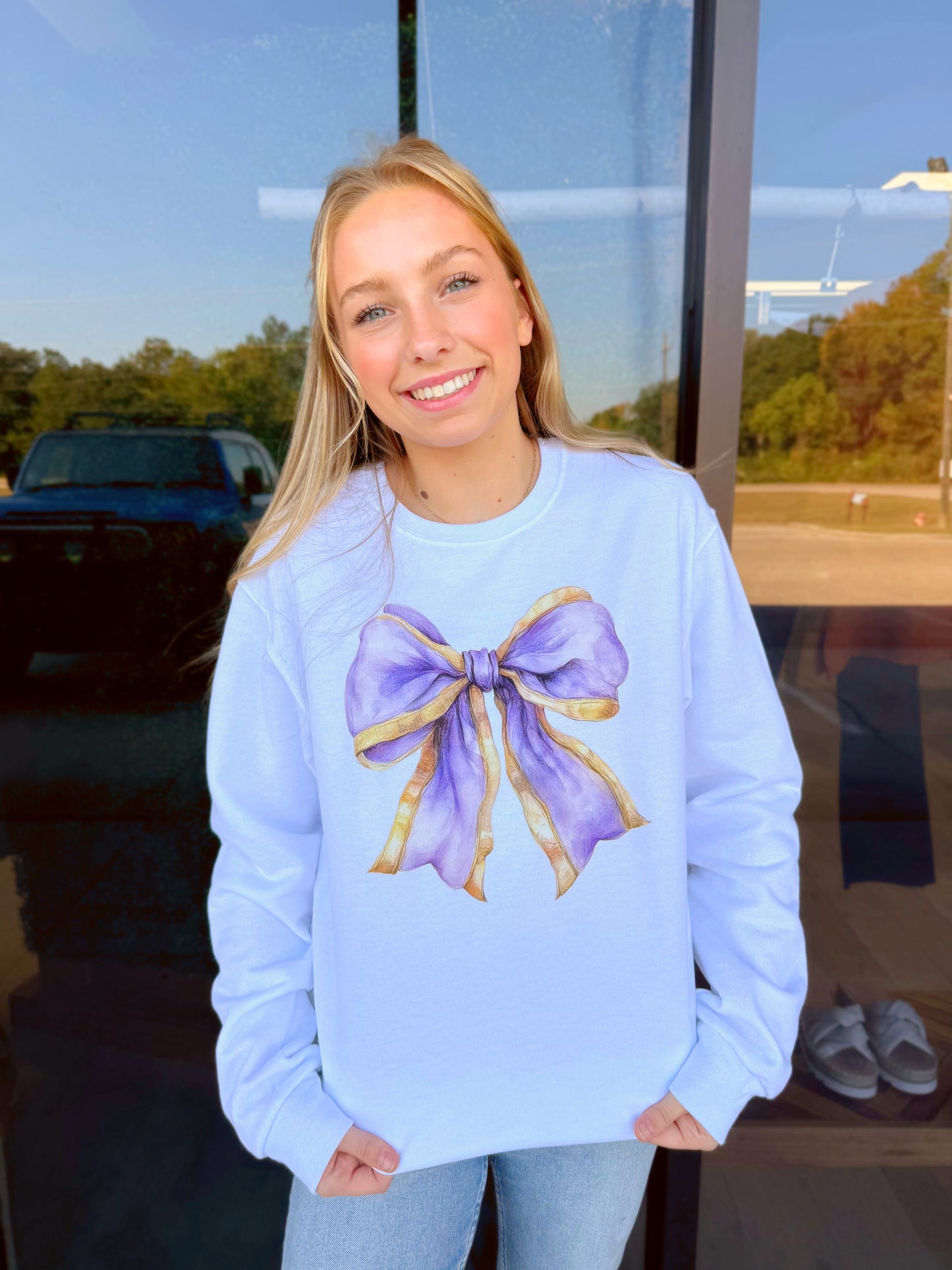 Blended Bow Sweatshirt