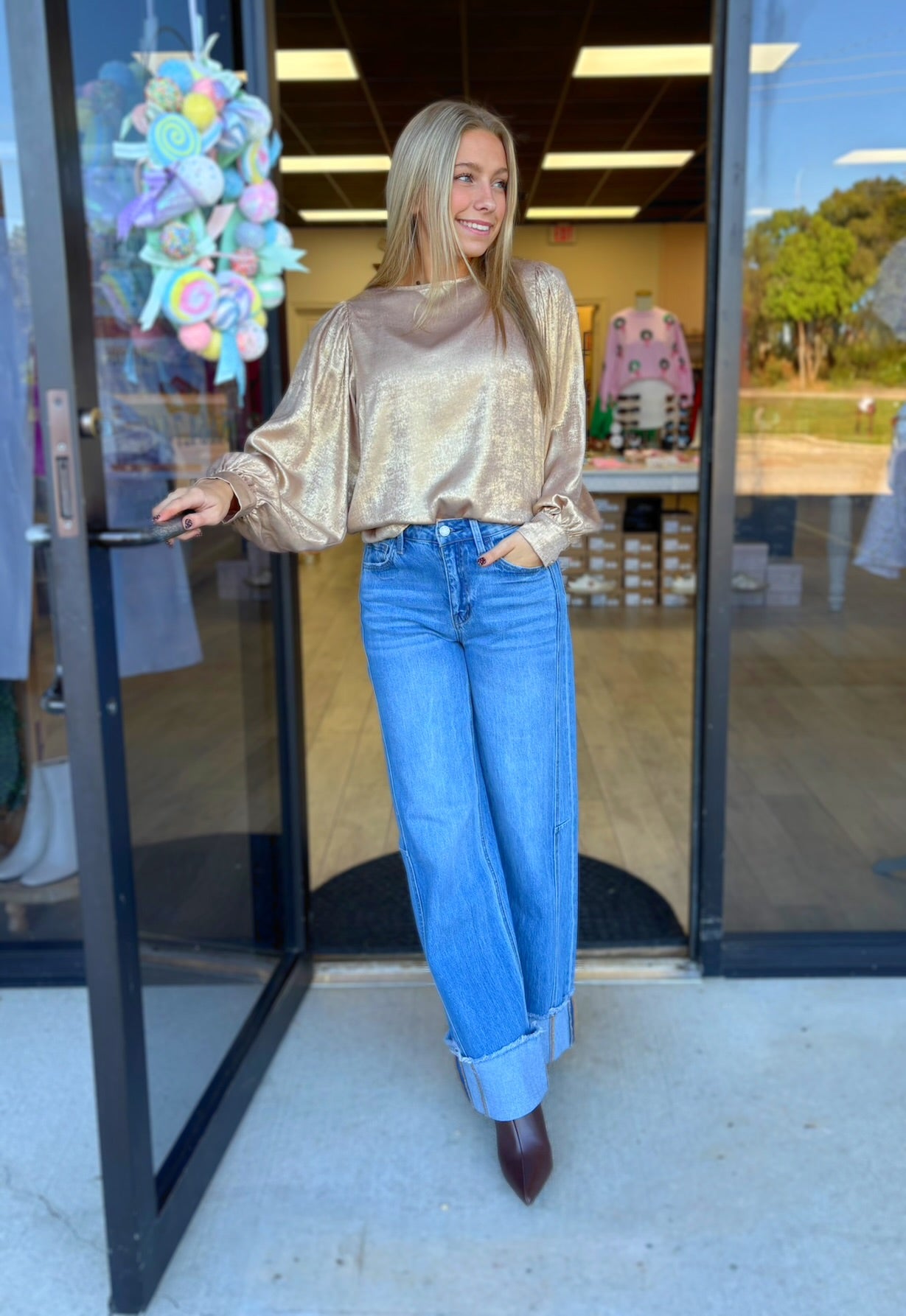 Gorgeous in Gold Blouse