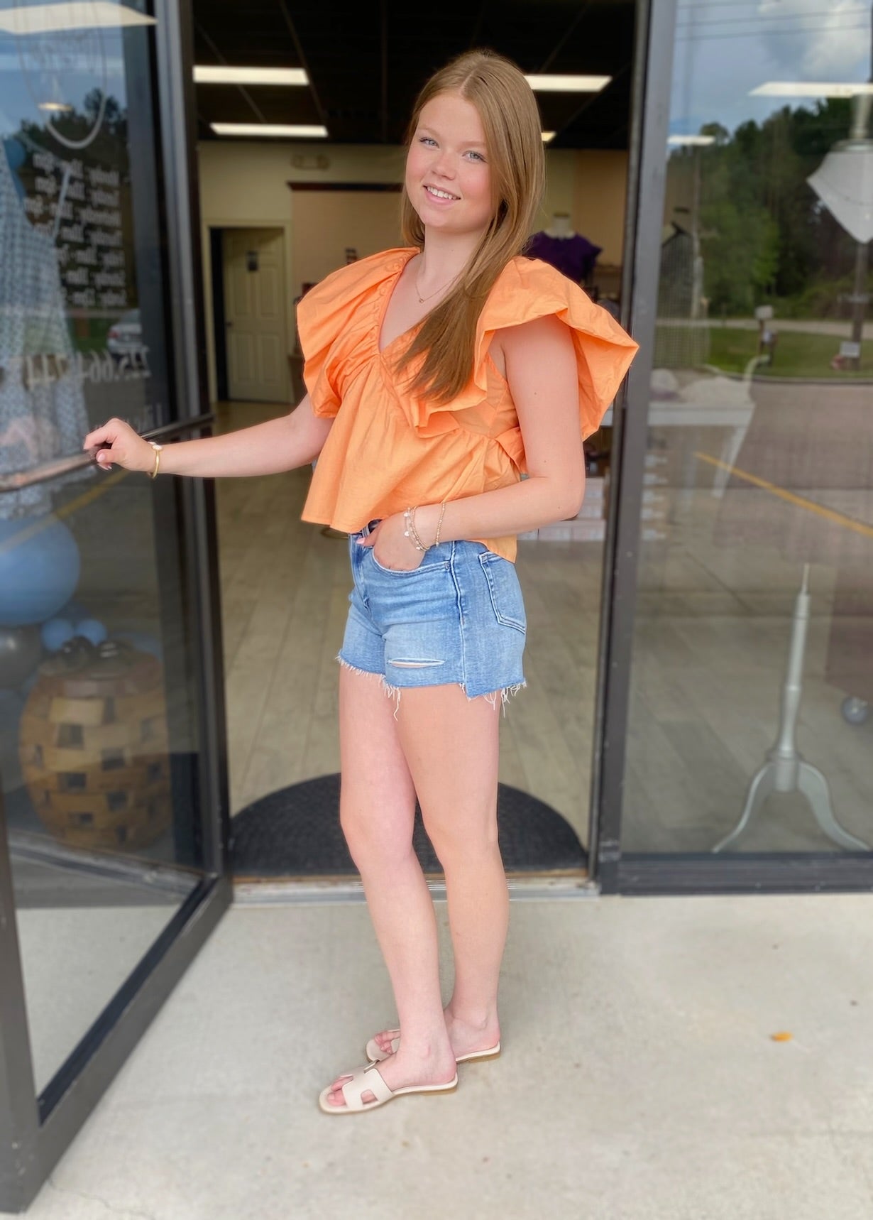 Cute in Cantaloupe Blouse