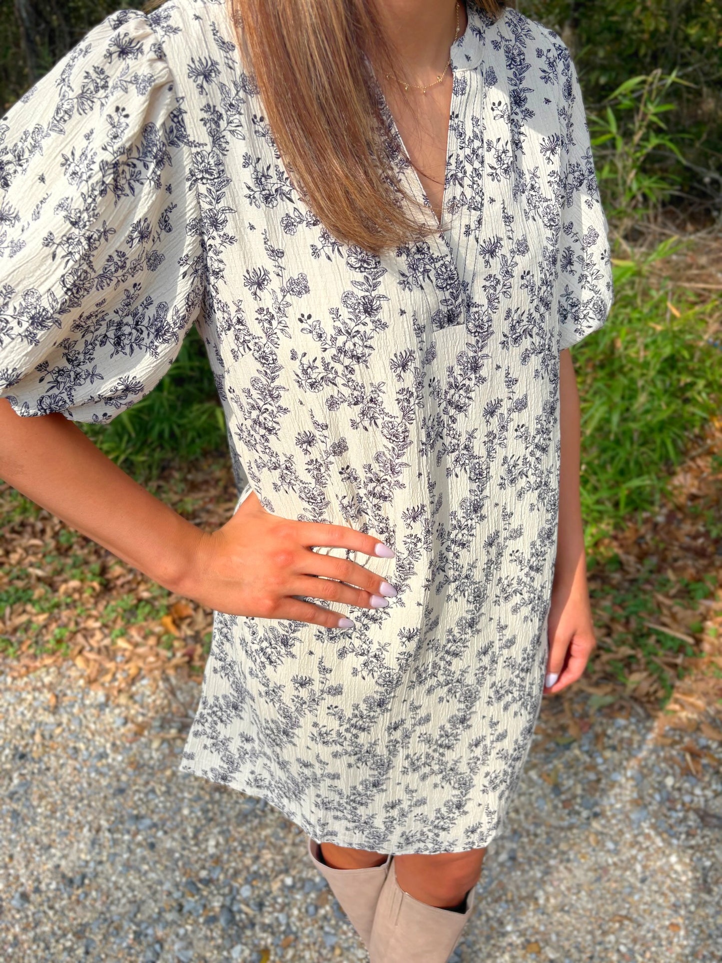 Vanilla Floral Mini Dress