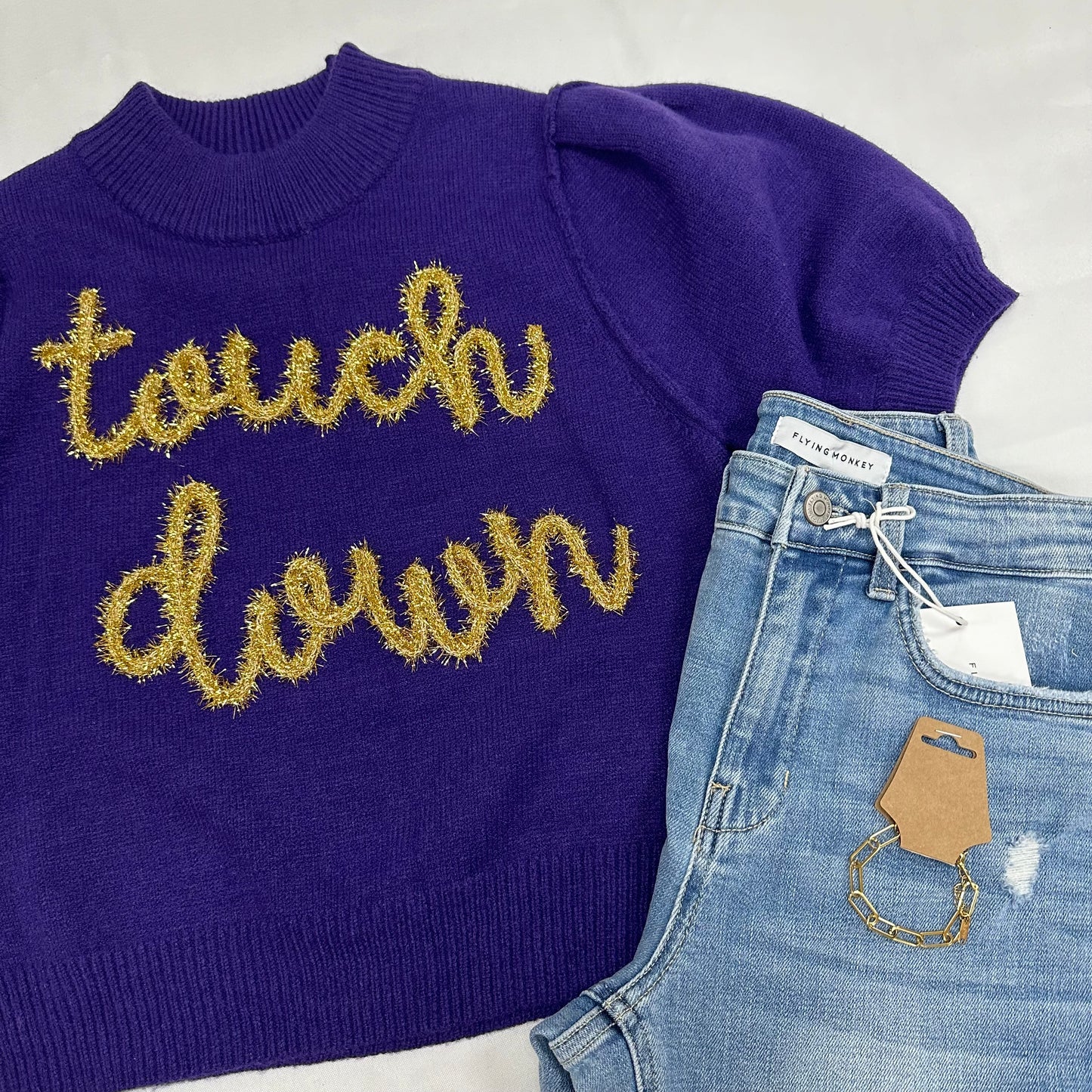 MEDIUM - Touch Down Knit Sweater