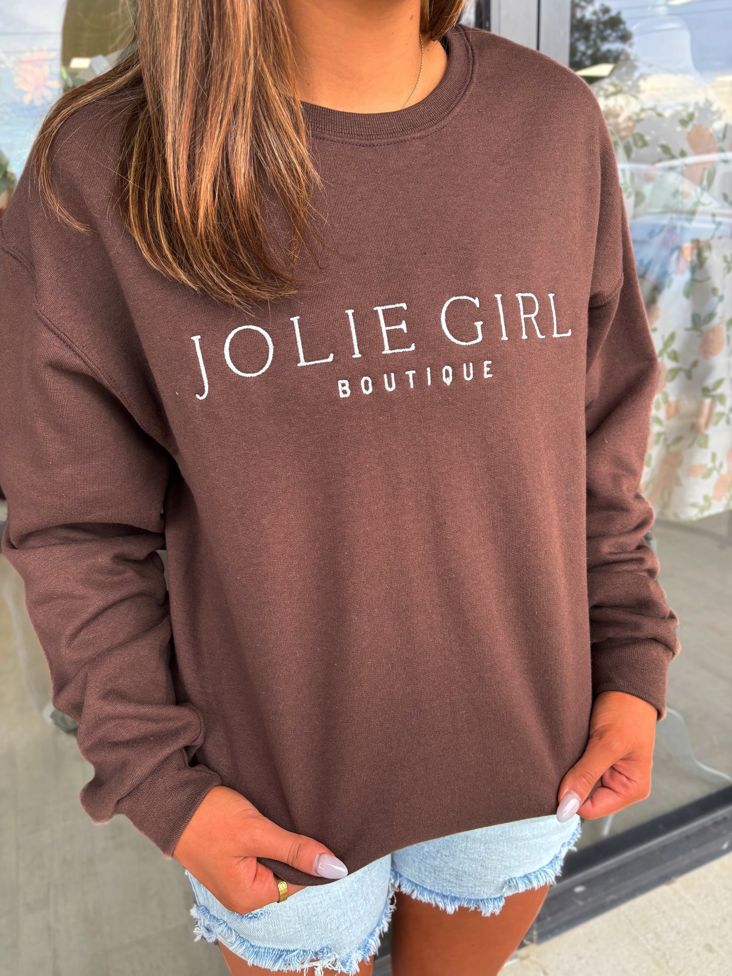 Jolie Girl Embroidered Sweatshirt