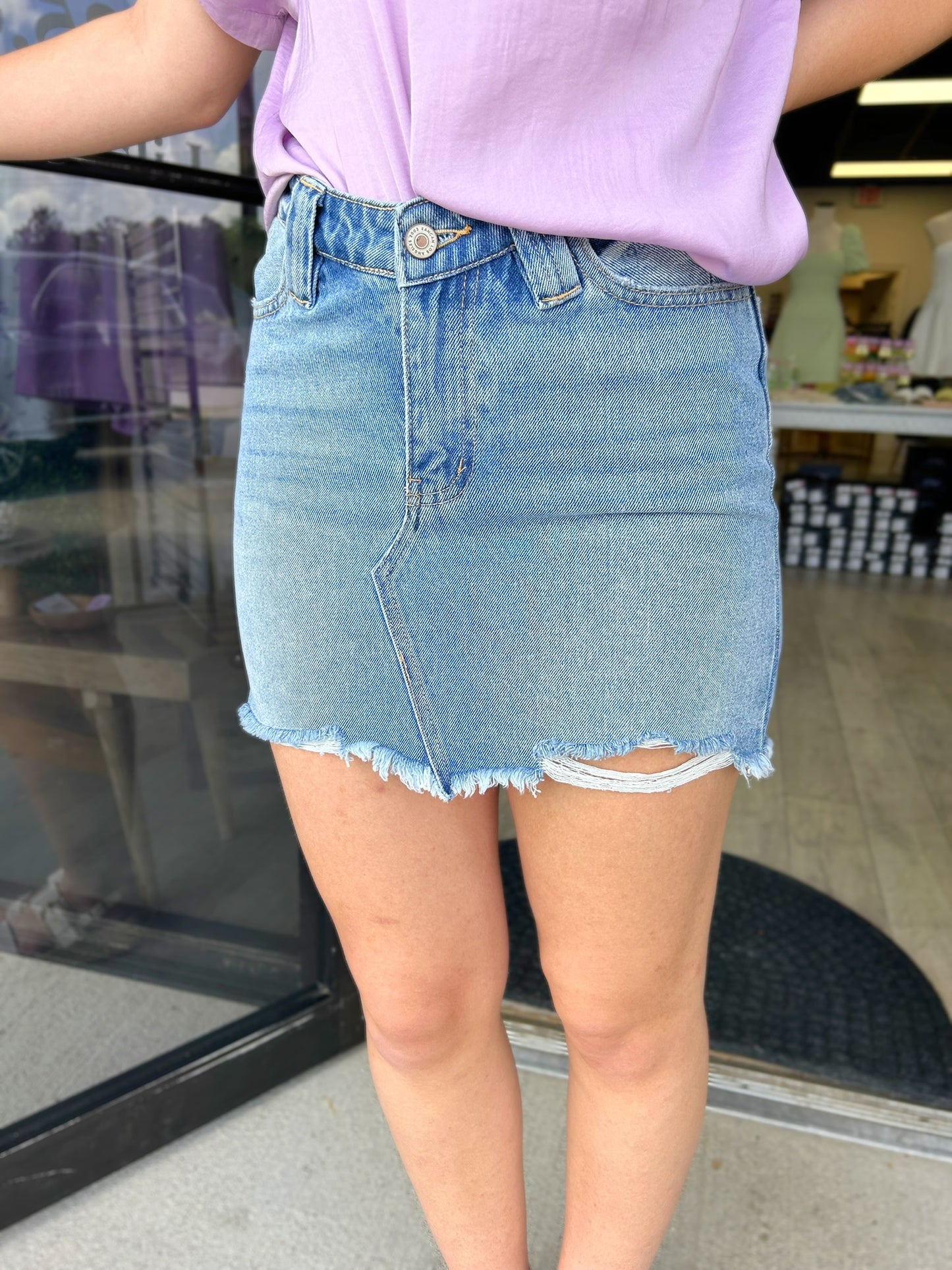 Seraphine Denim Mini Skirt
