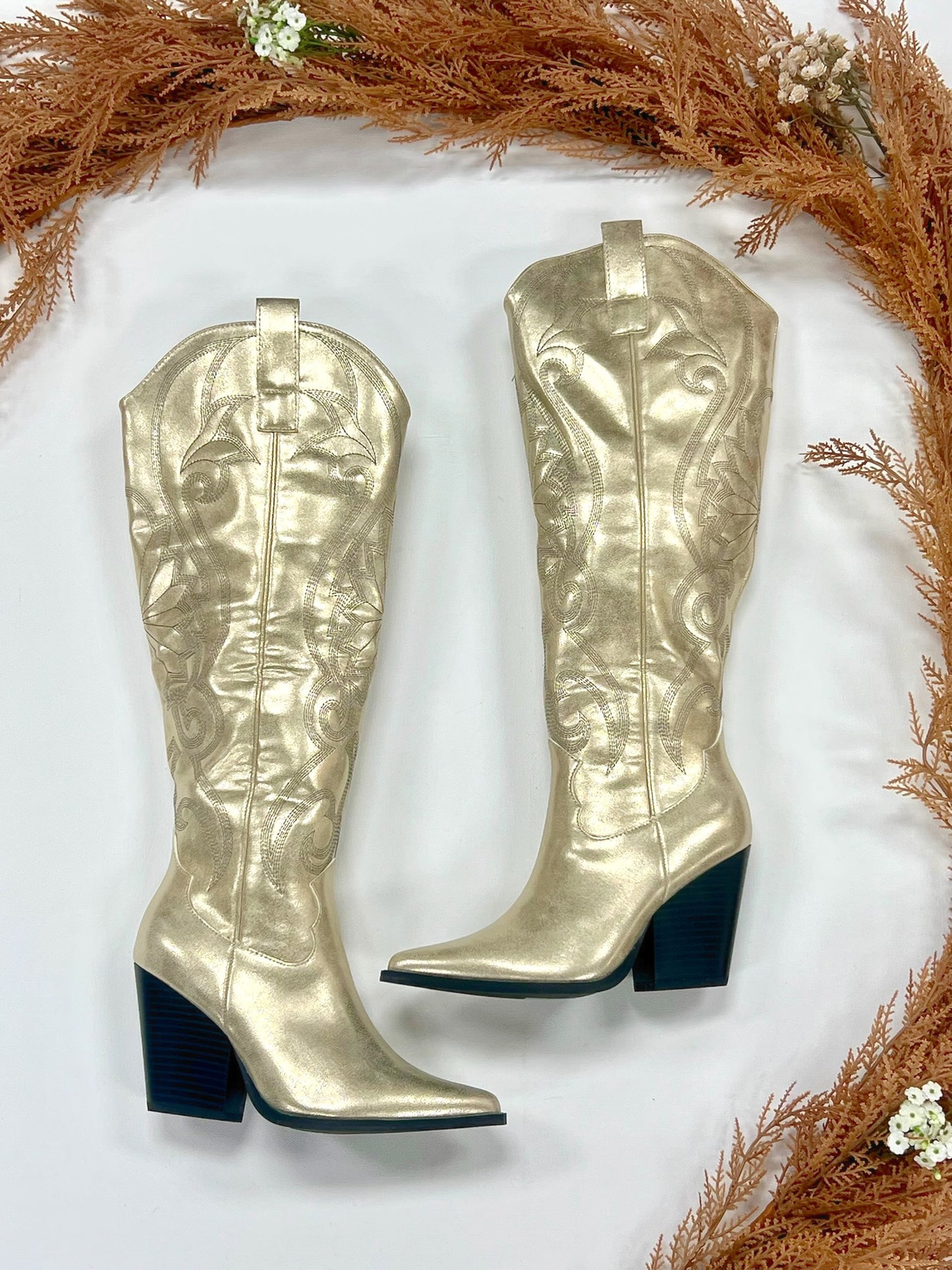 Astrid Gold Boots