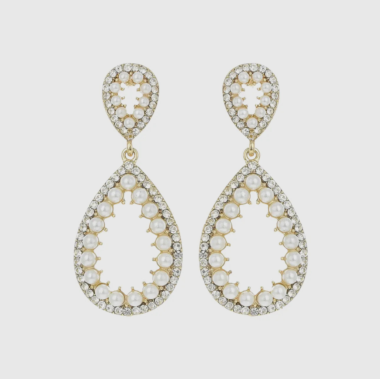 Pear Teardrop Earrings in Gold