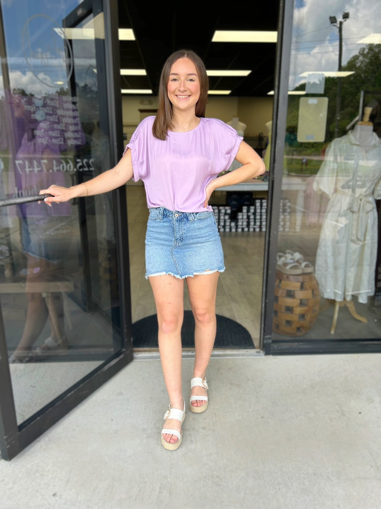 Seraphine Denim Mini Skirt