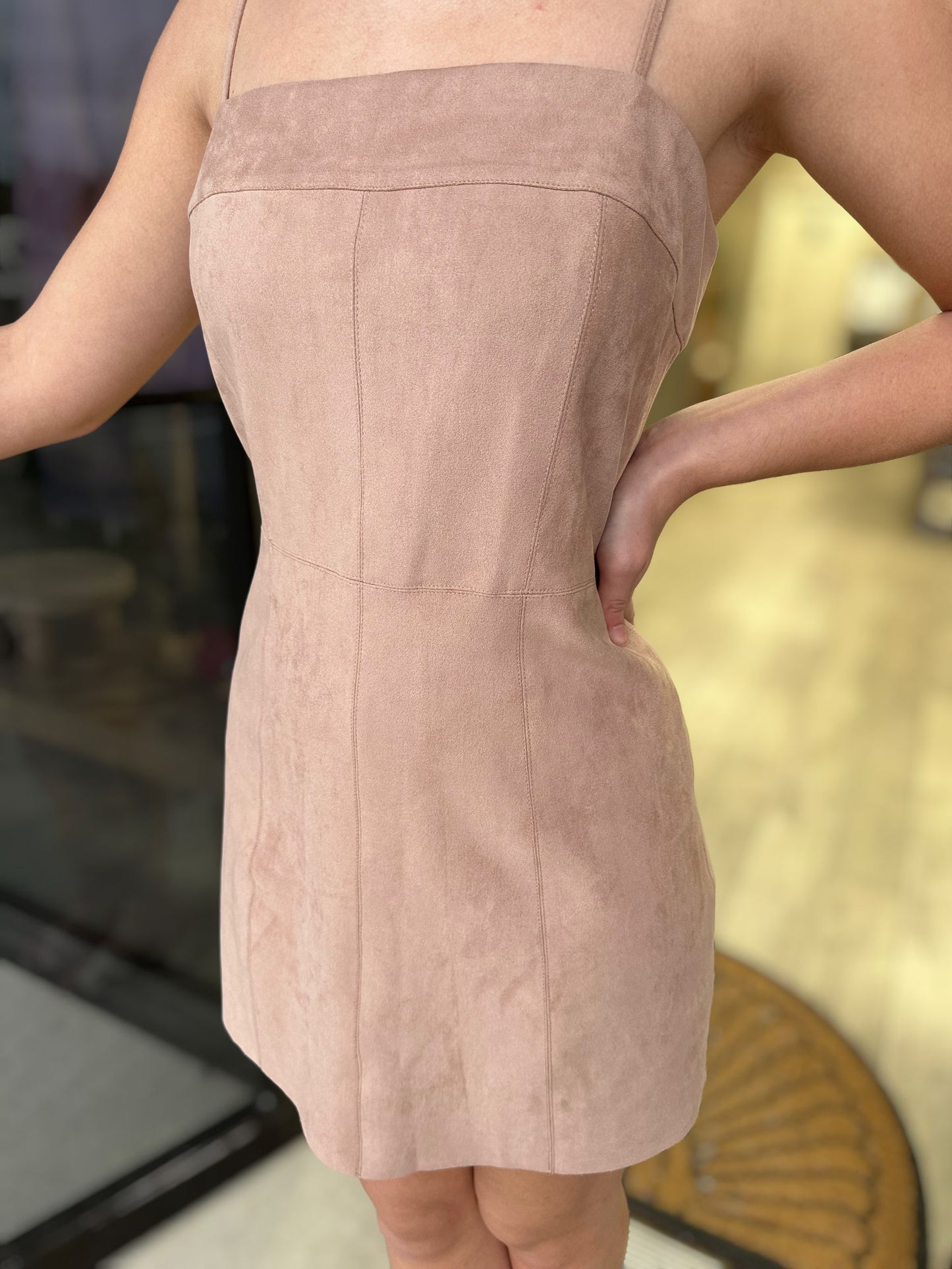 MEDIUM - Sassy in Suede Dress