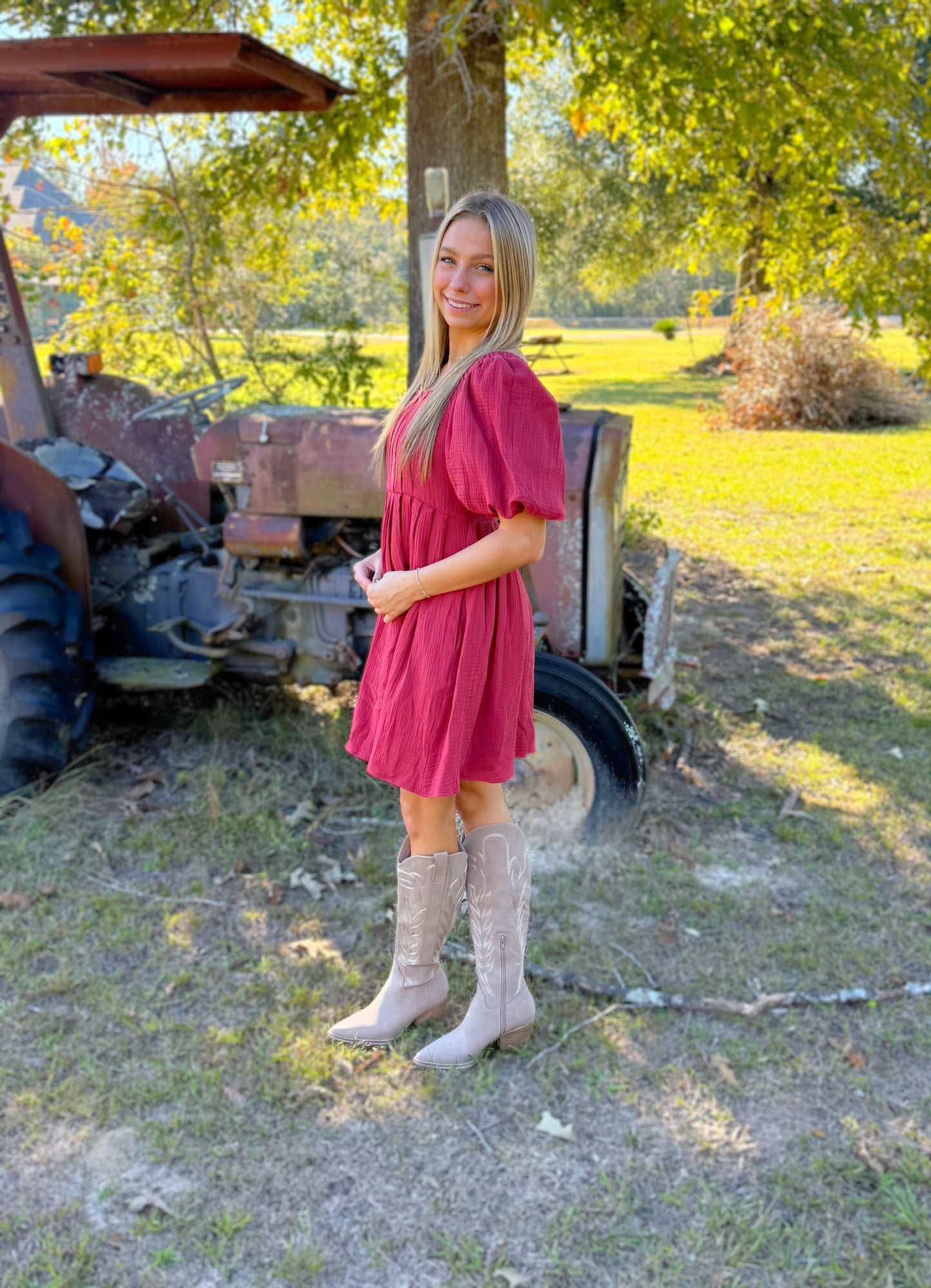 Cranberry Mini Dress