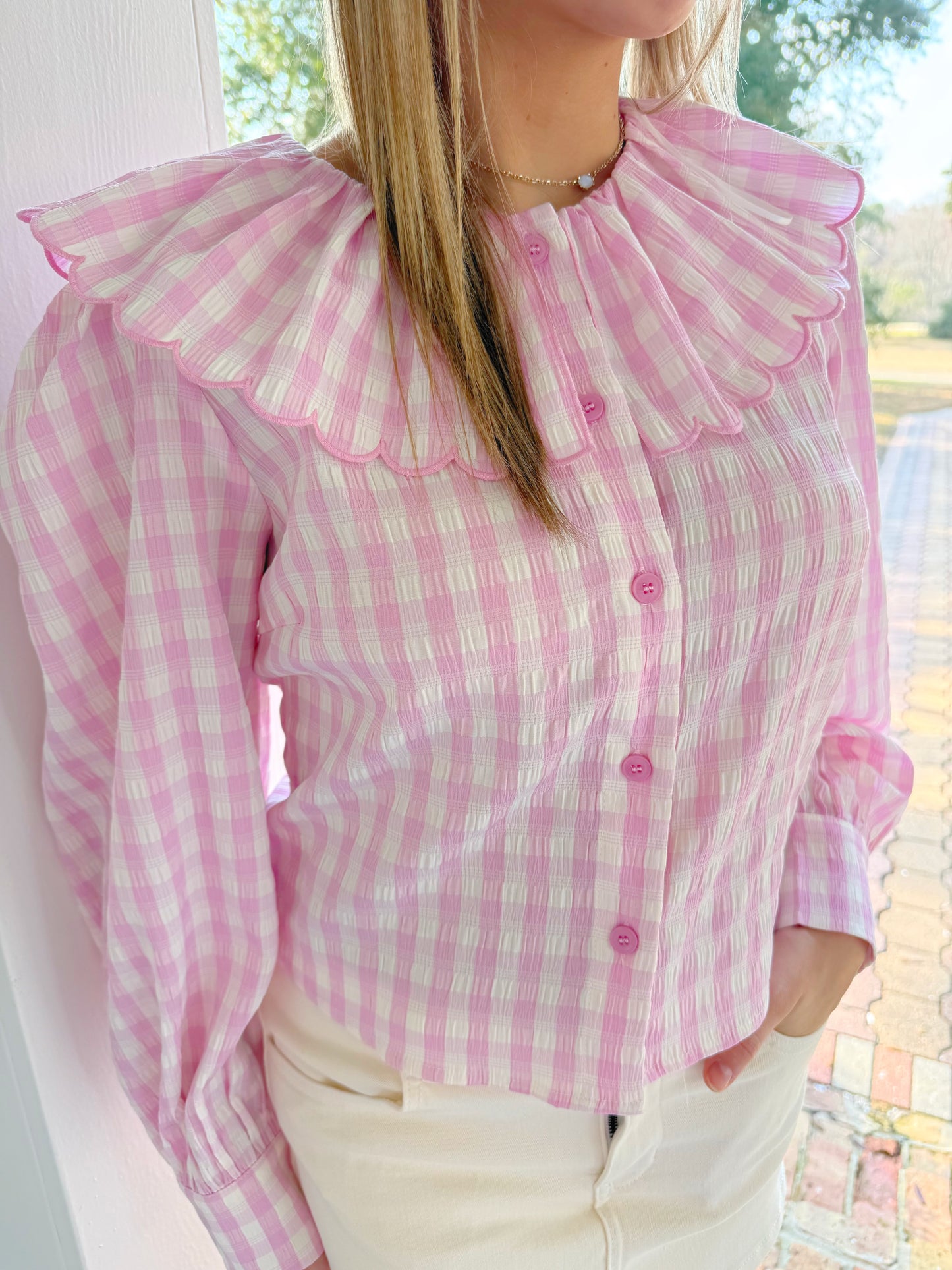 Graciously Gingham Blouse