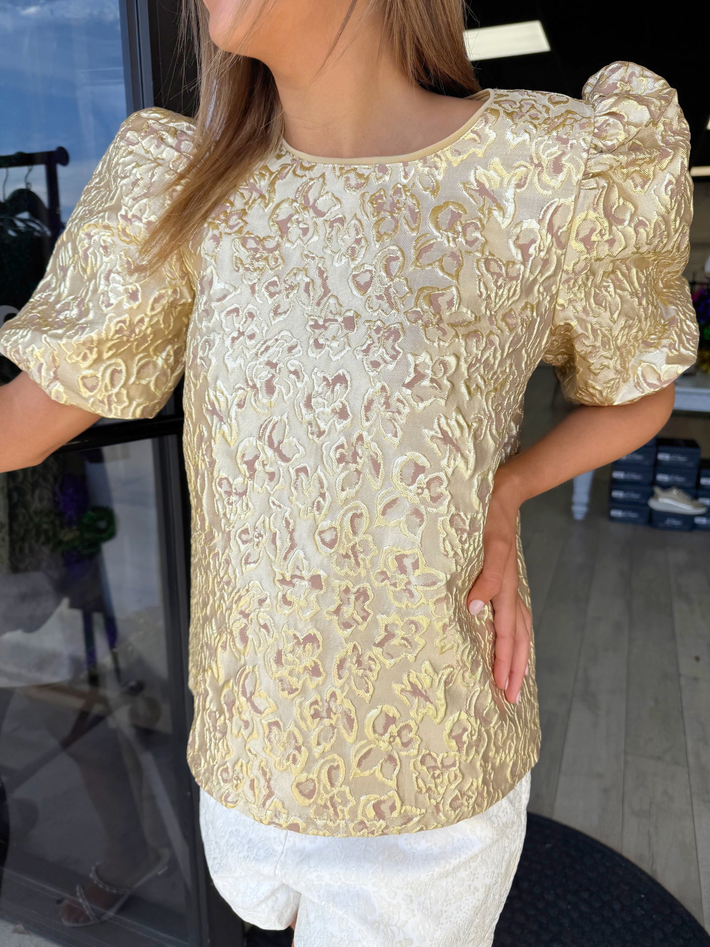 Gold Bloom Blouse