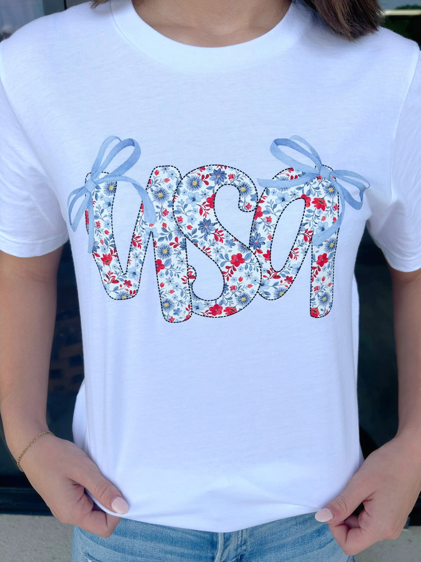 Floral USA Tee