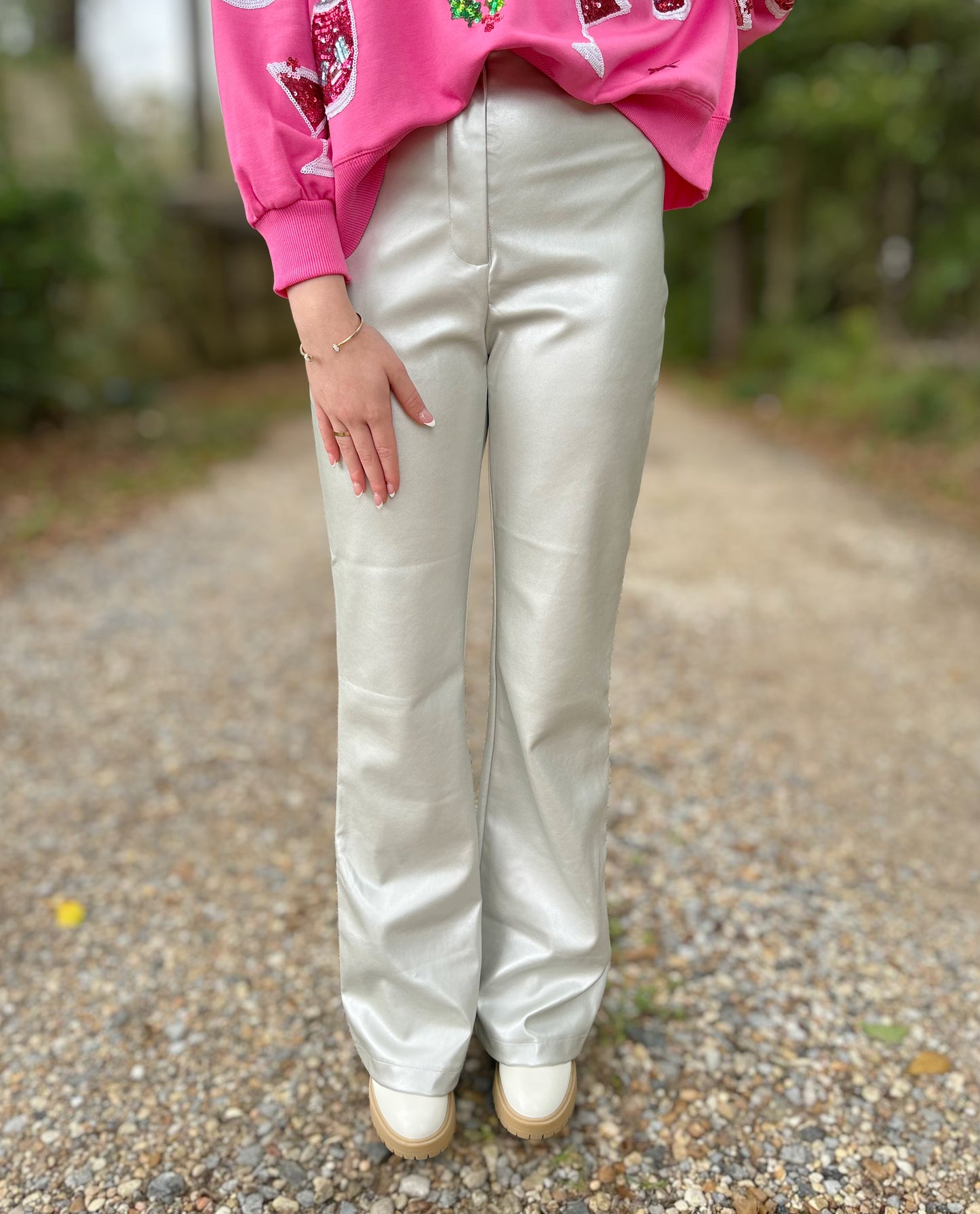 Metallic Magic Pants in Silver