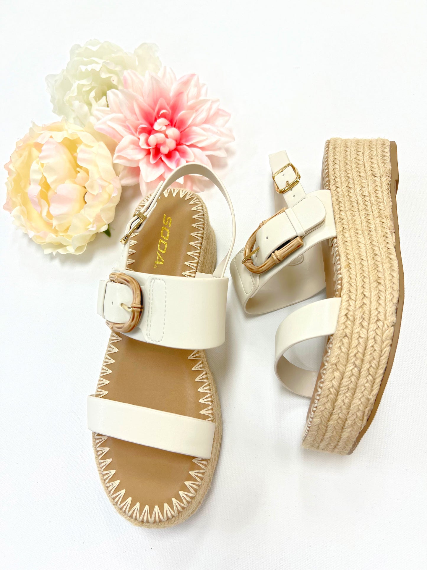 Grand Bone Platform Sandals
