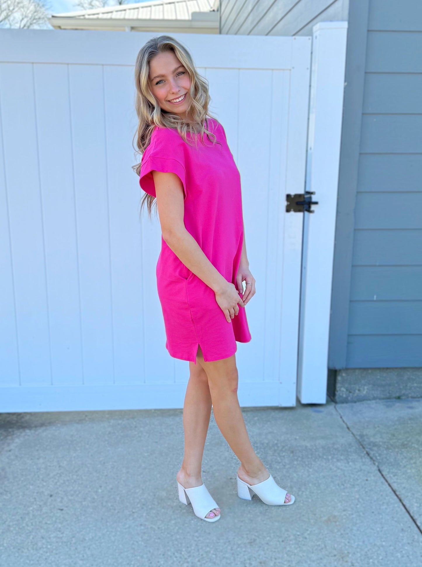 Flirty Fuchsia T-Shirt Dress