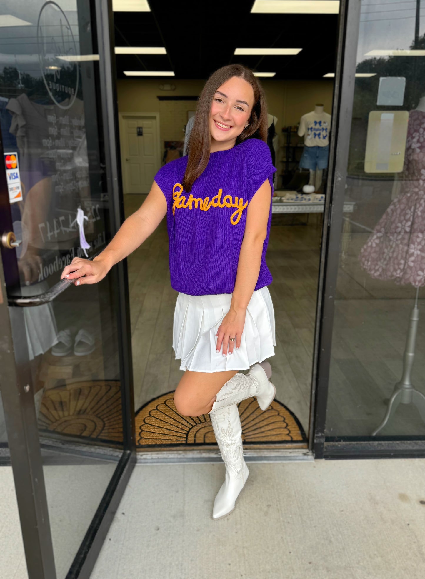 LARGE - Embroidered for Gameday Top