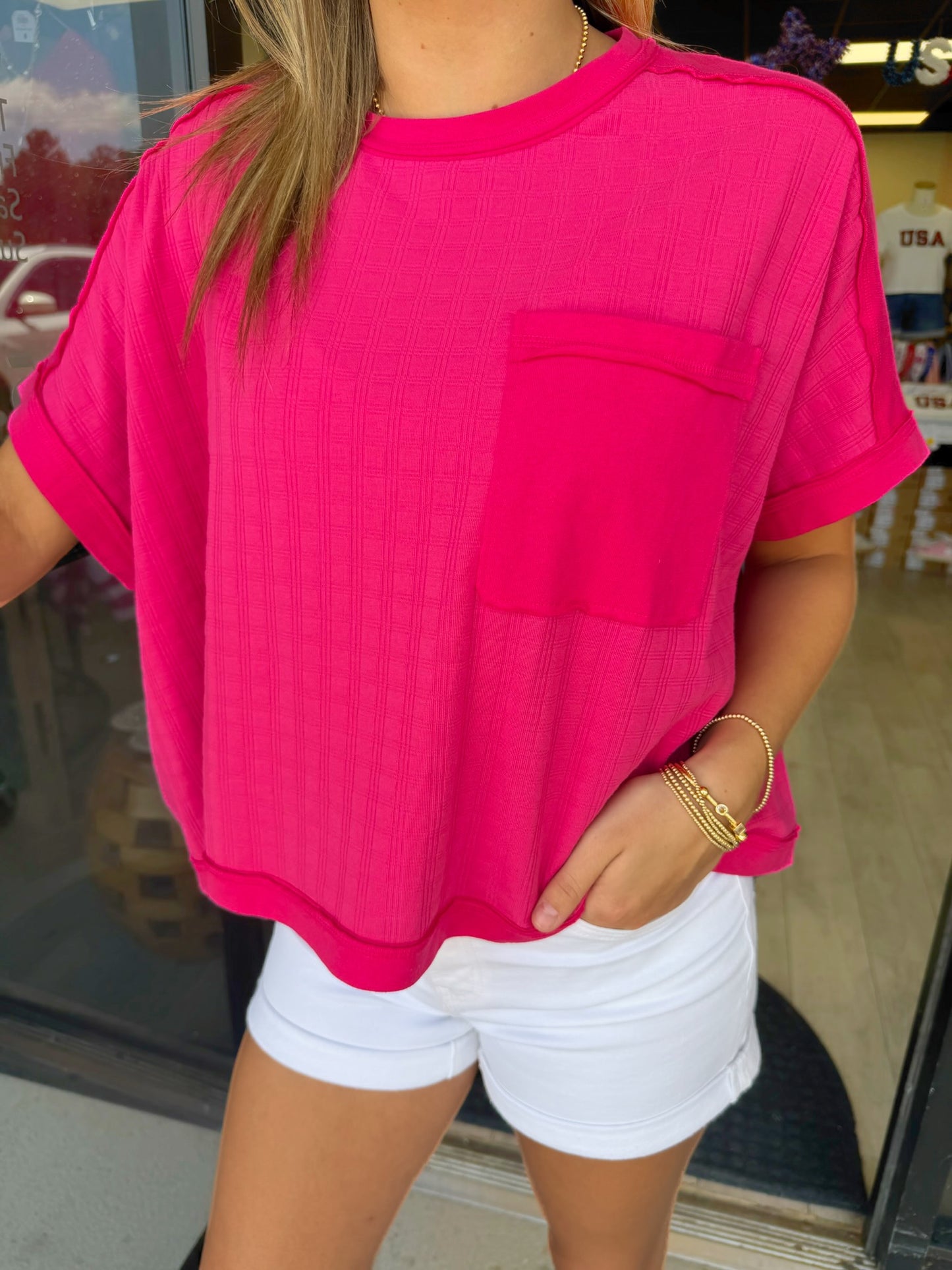 Andie Textured Top
