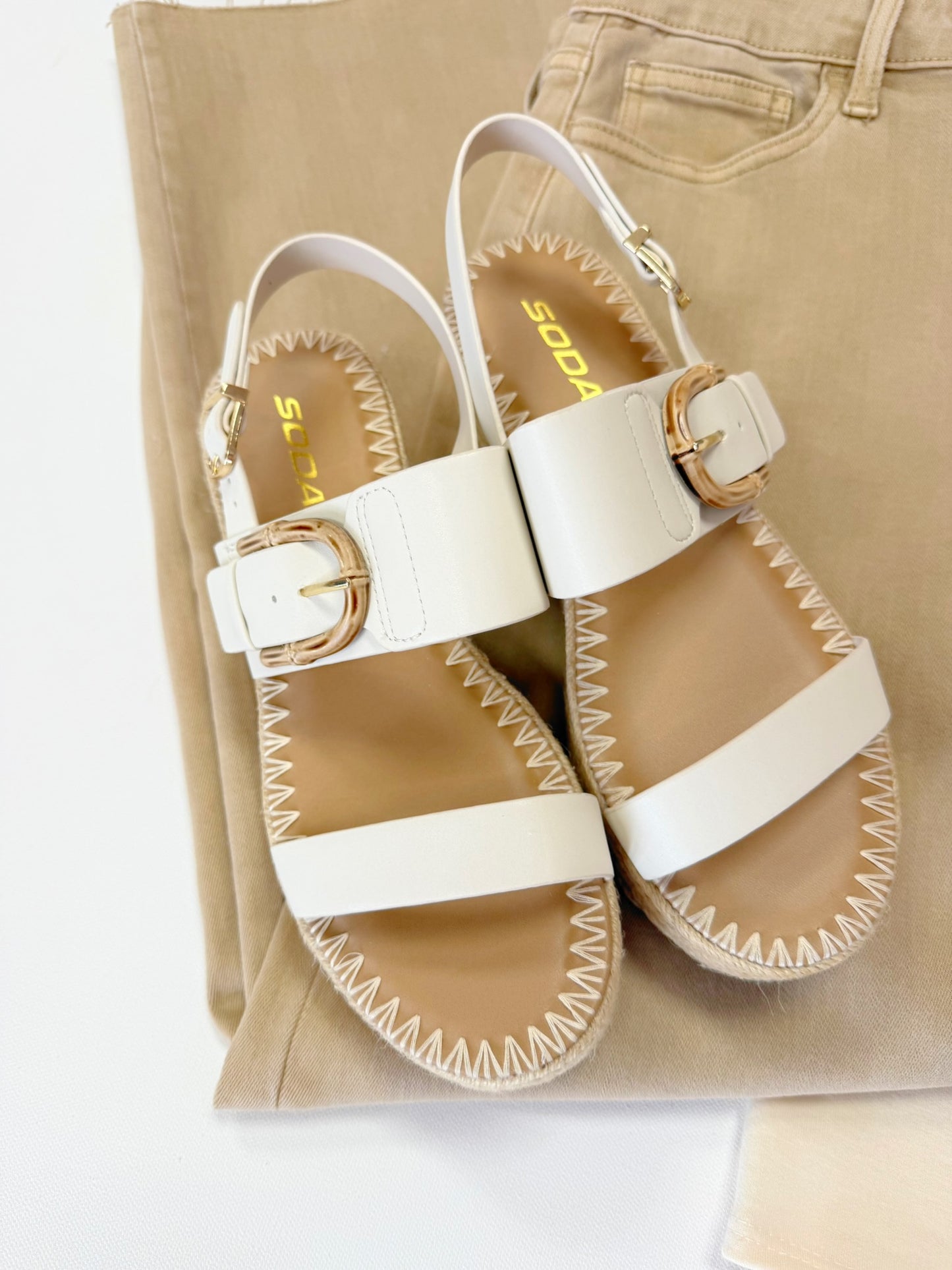 Grand Bone Platform Sandals