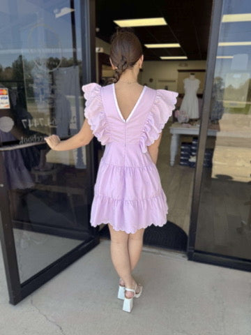 MEDIUM - Pretty Scalloped Dress