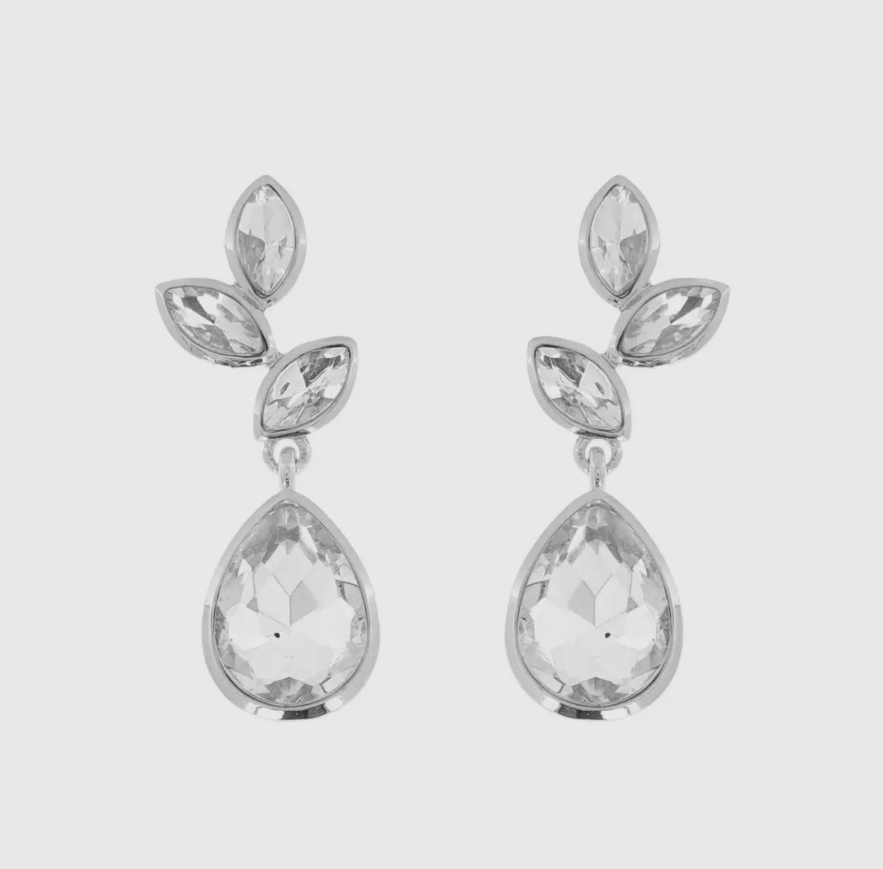 Vine Drop Earrings in Silver