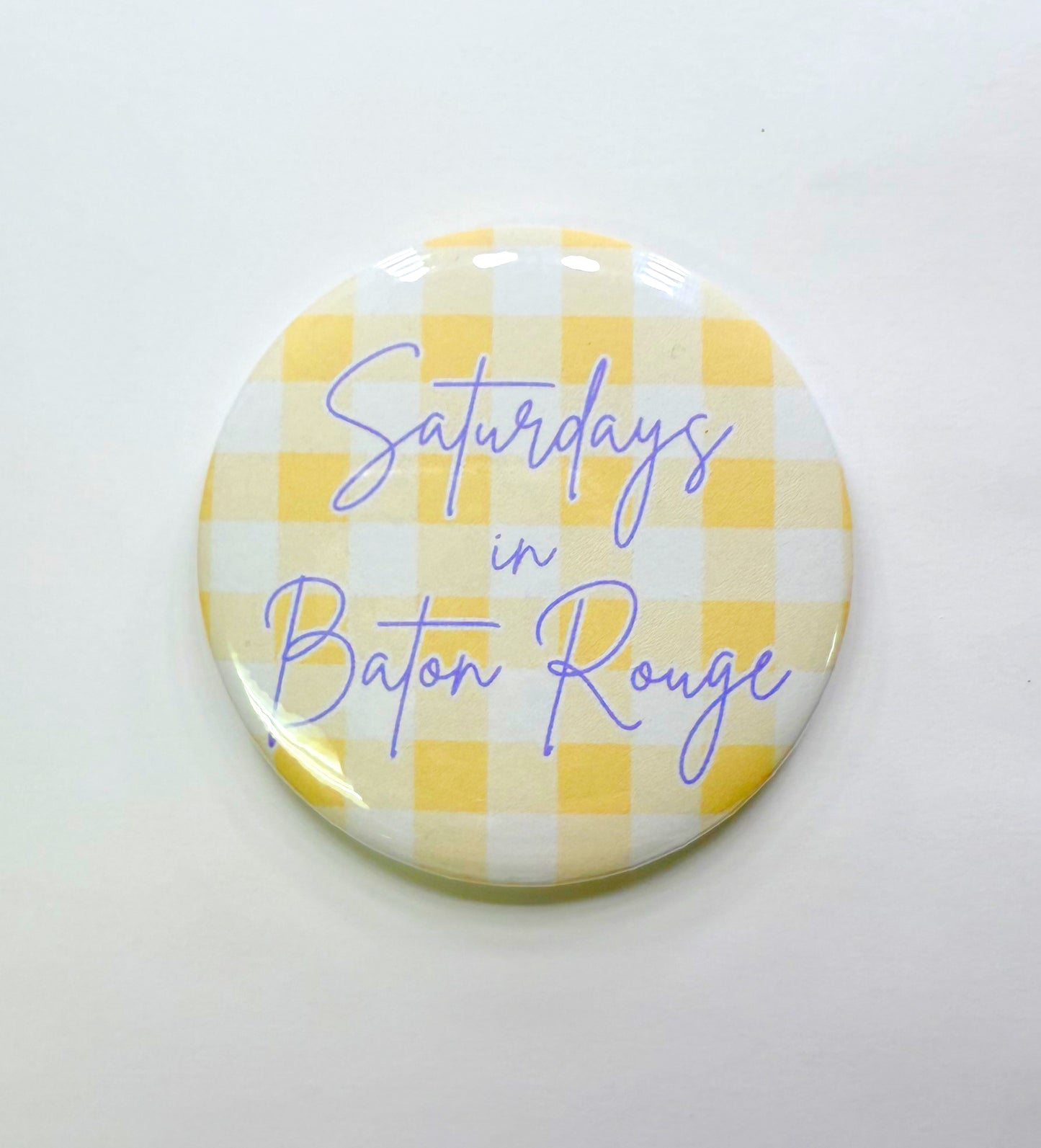 Gingham Baton Rouge Button