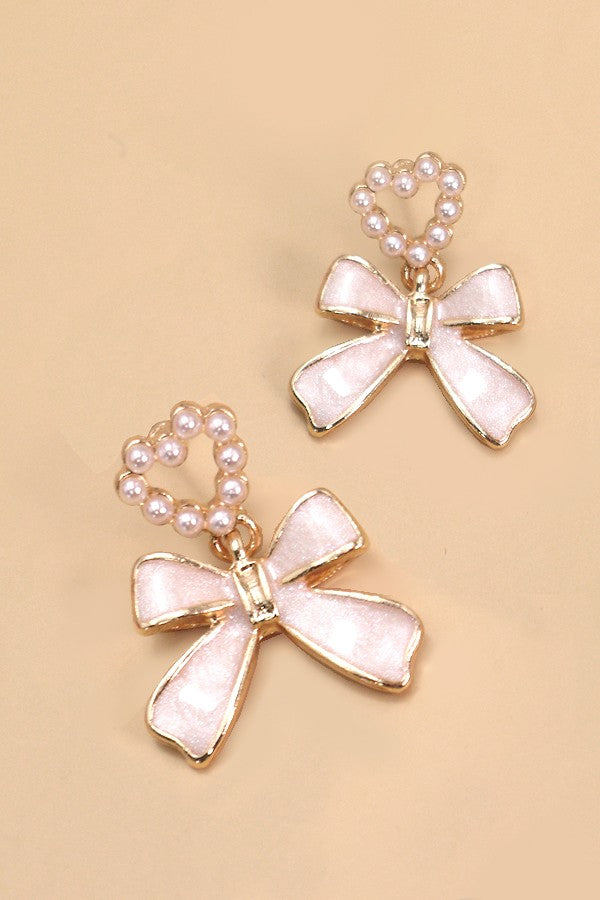 Hearts of Bow Earrings