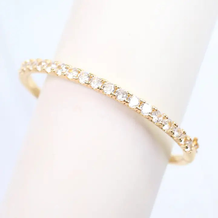 Golden Sands Cz Bangle Wr Gold