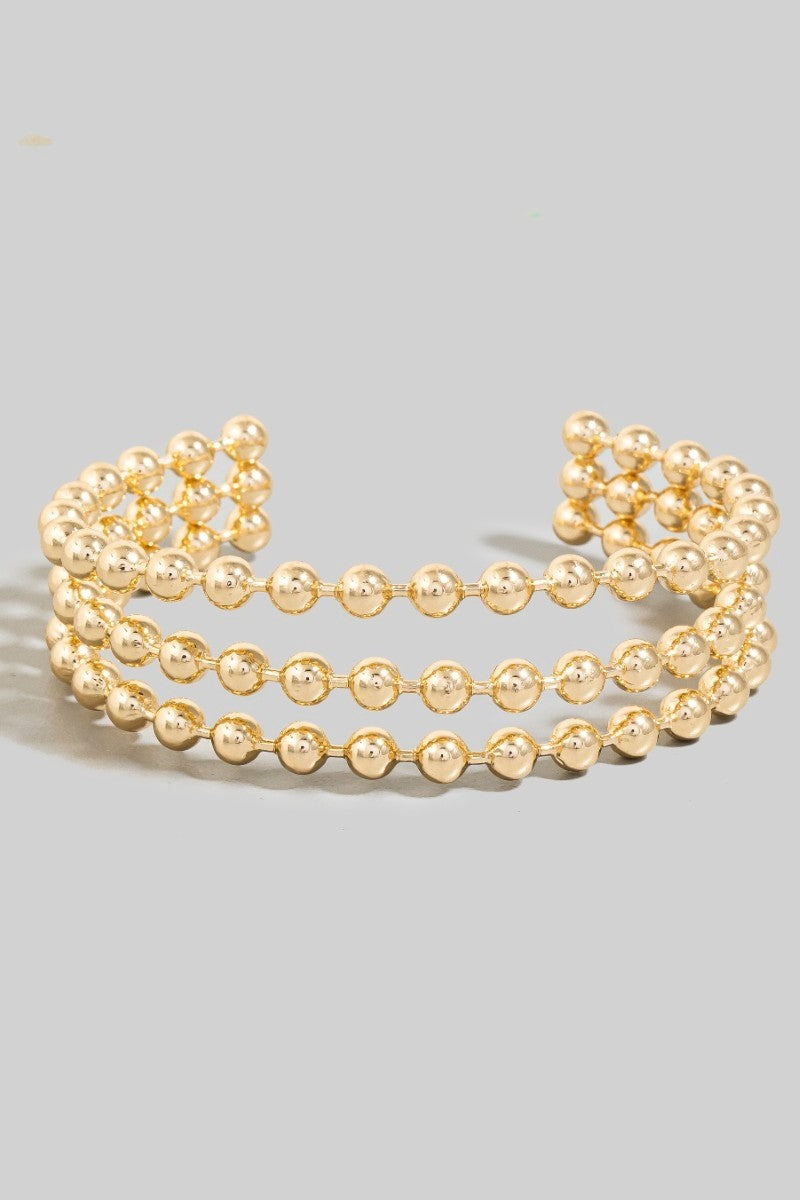 Gold Beaded Cuff
