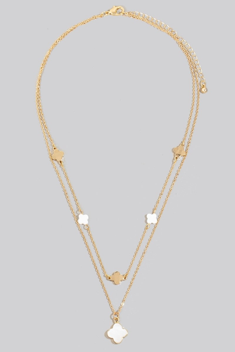 Twice the Clover Necklace