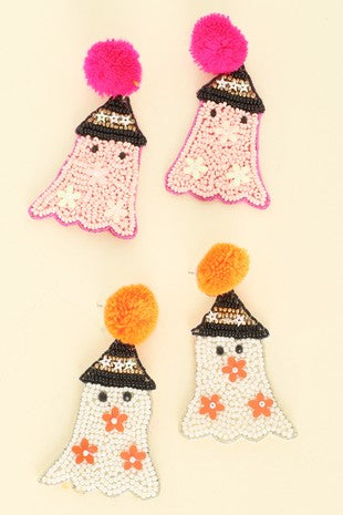 Floral Ghost Earrings