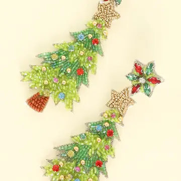 "Grinchmas" Beaded Earrings
