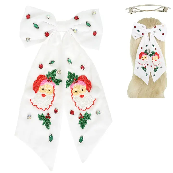 "Kris Kringle" Embellished Bow