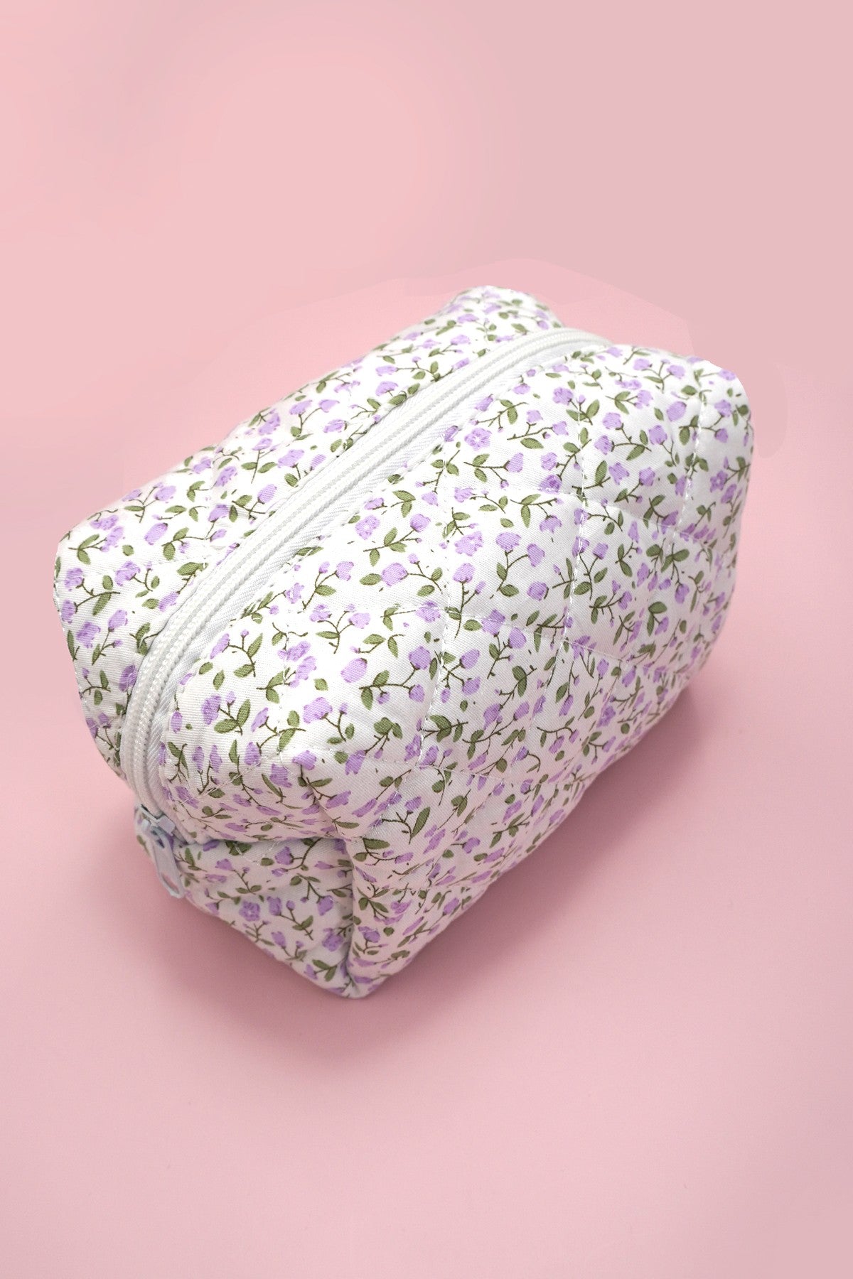 Lavender Floral Cosmetic Pouch