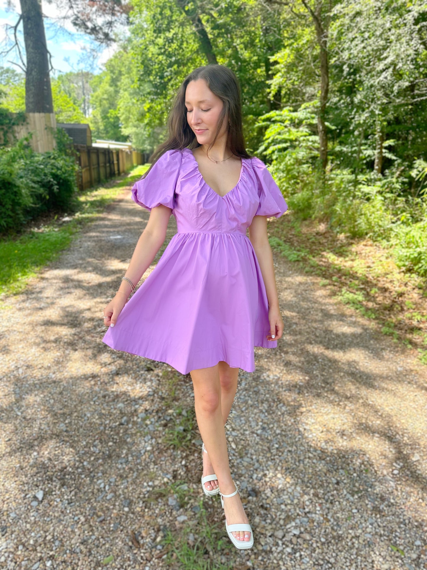 Puffy in Lavender Dress