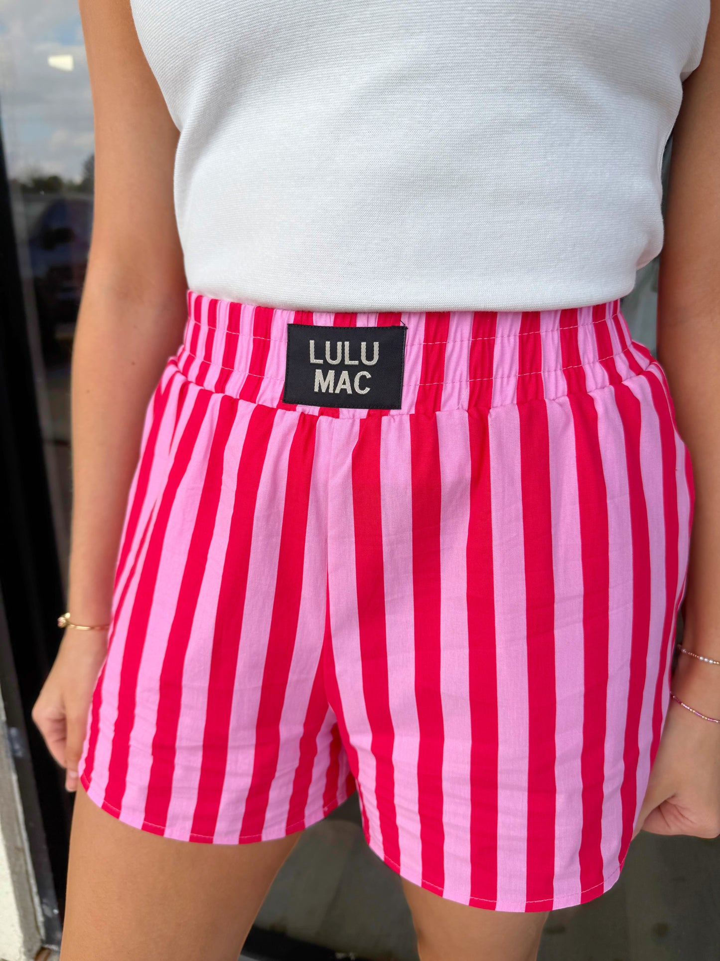 LULU MAC Striped Boxer Shorts