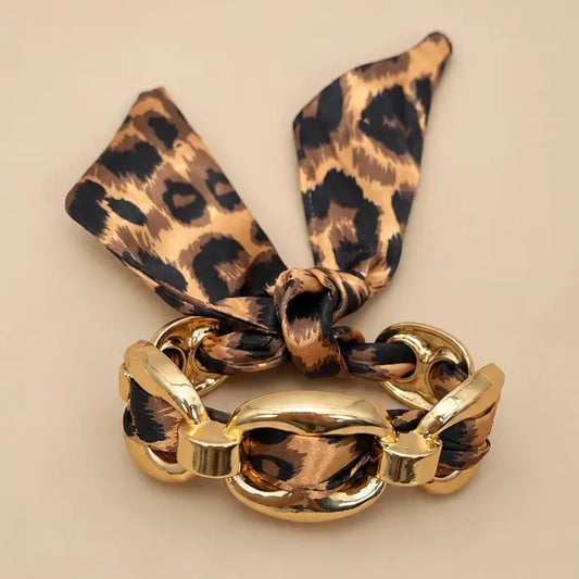 Gold Scarf Wrapped Bracelet
