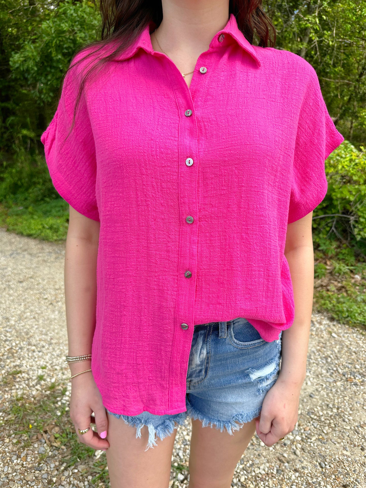 All About Fuchsia Blouse