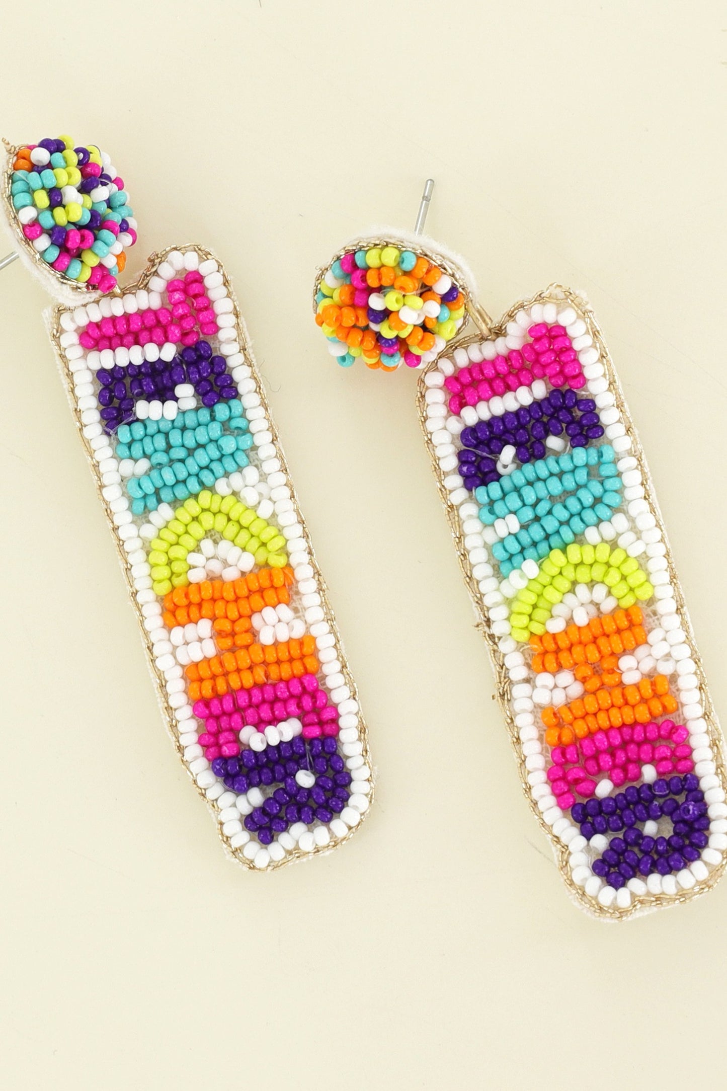 Vibrant Teacher Beaded Earrings