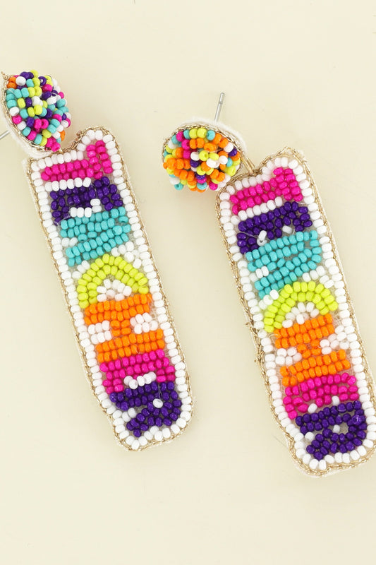 Vibrant Teacher Beaded Earrings