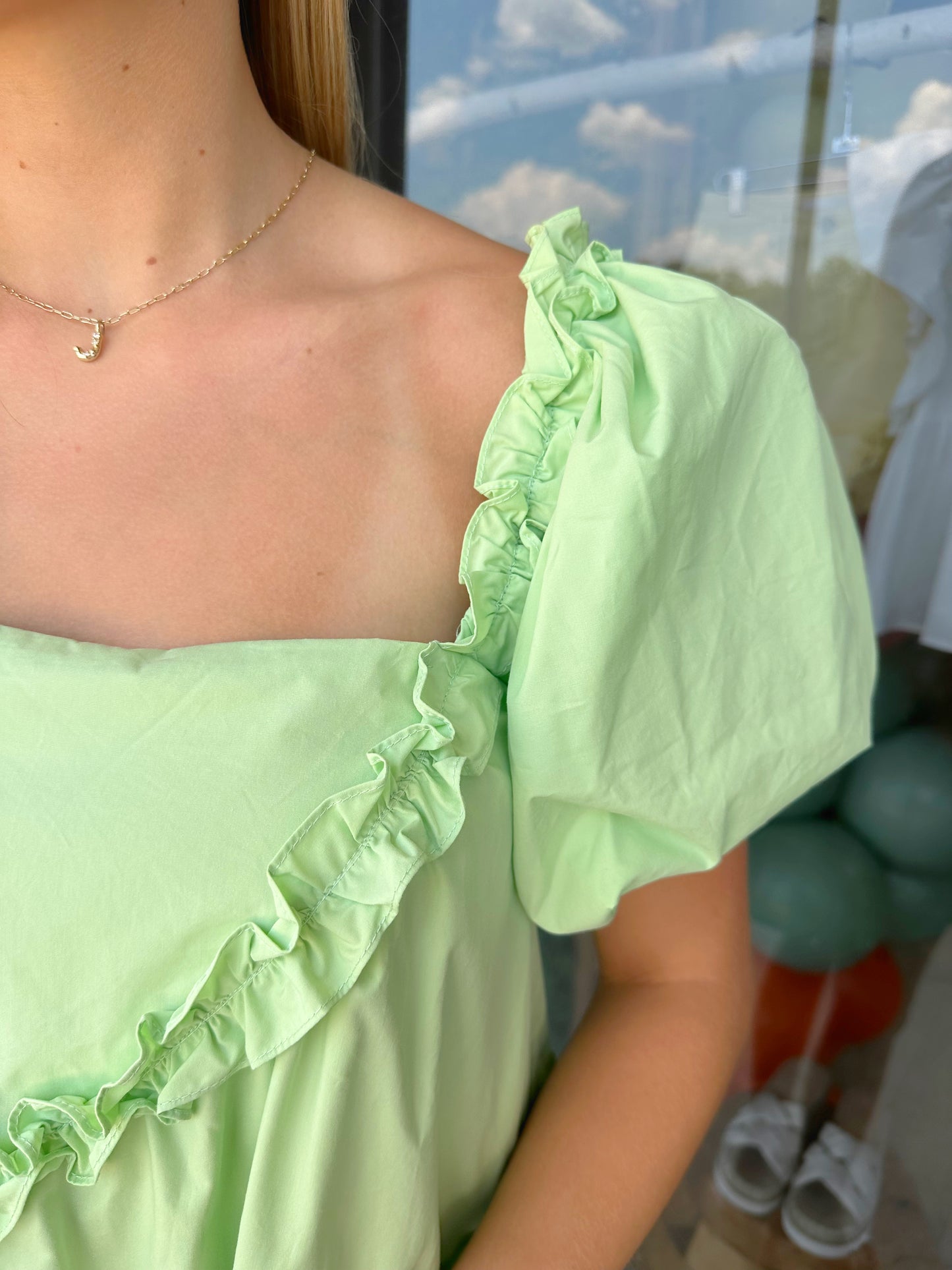 Ruffled in Matcha Dress