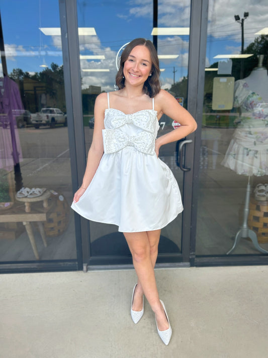 Double Pearl Mini Dress