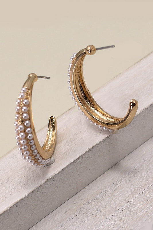 Lux Pearl Hoops