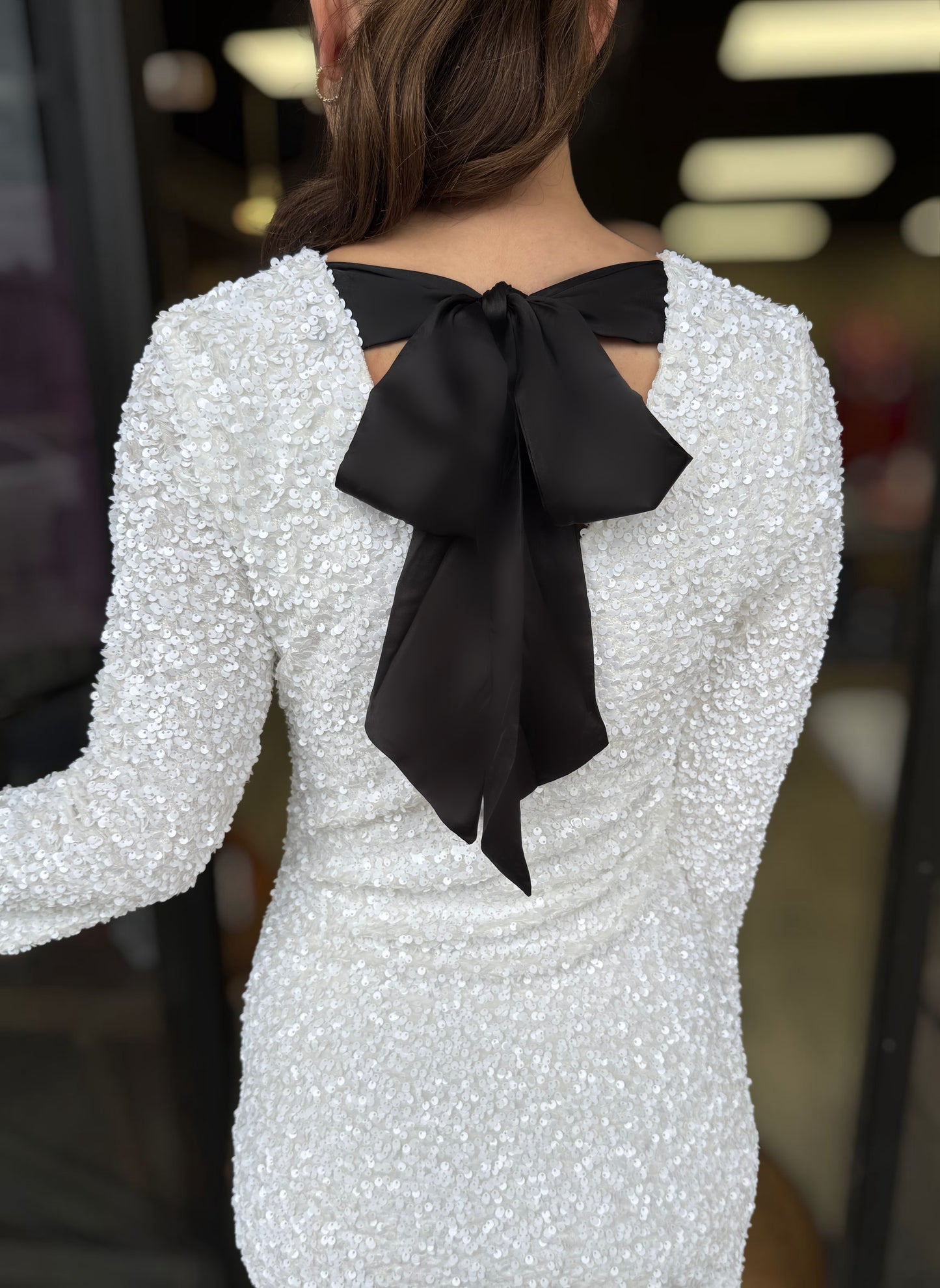 White Whimsy Sequin Dress