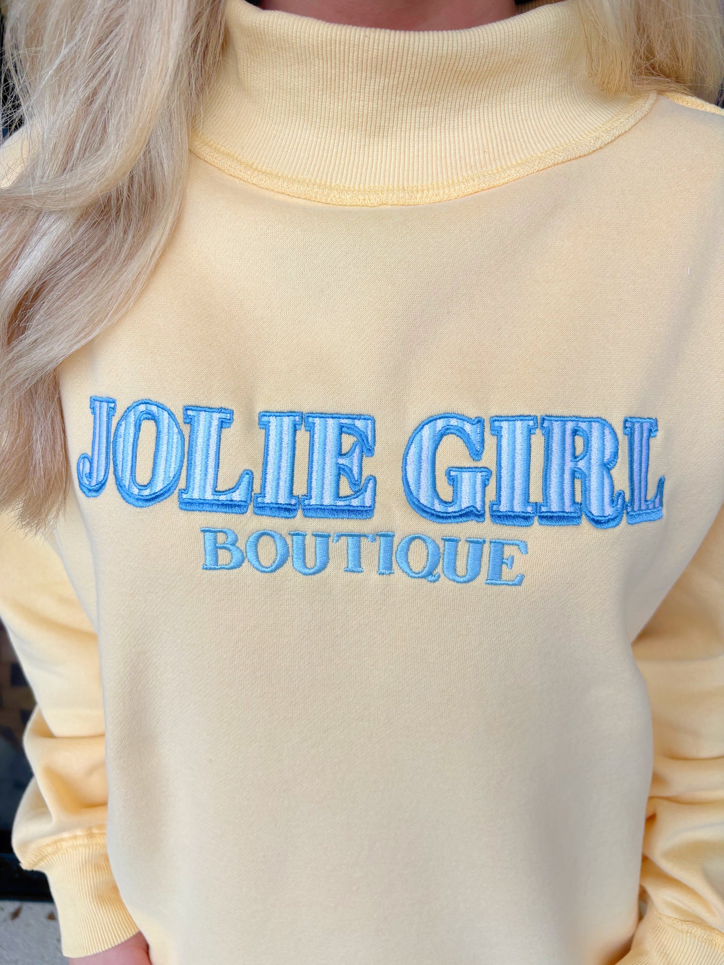 Jolie Girl Mock Neck Sweatshirts