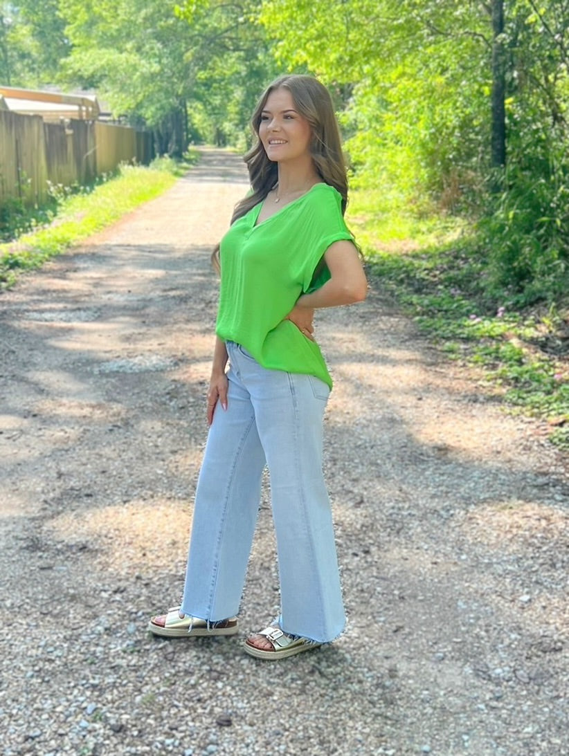 Glowing in Green Top