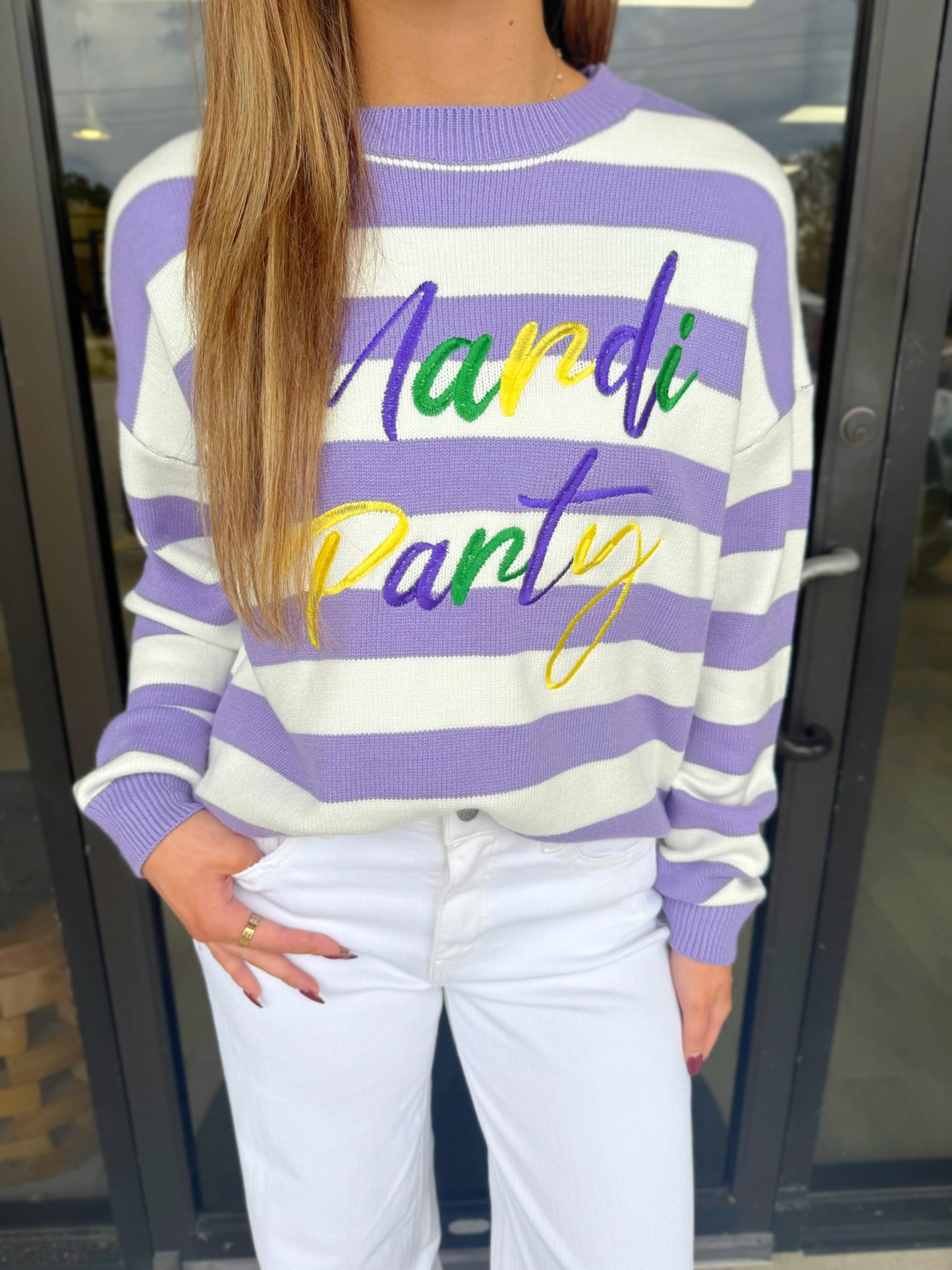 Here to Mardi Party Sweater