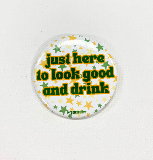 Green & Gold Drink Button