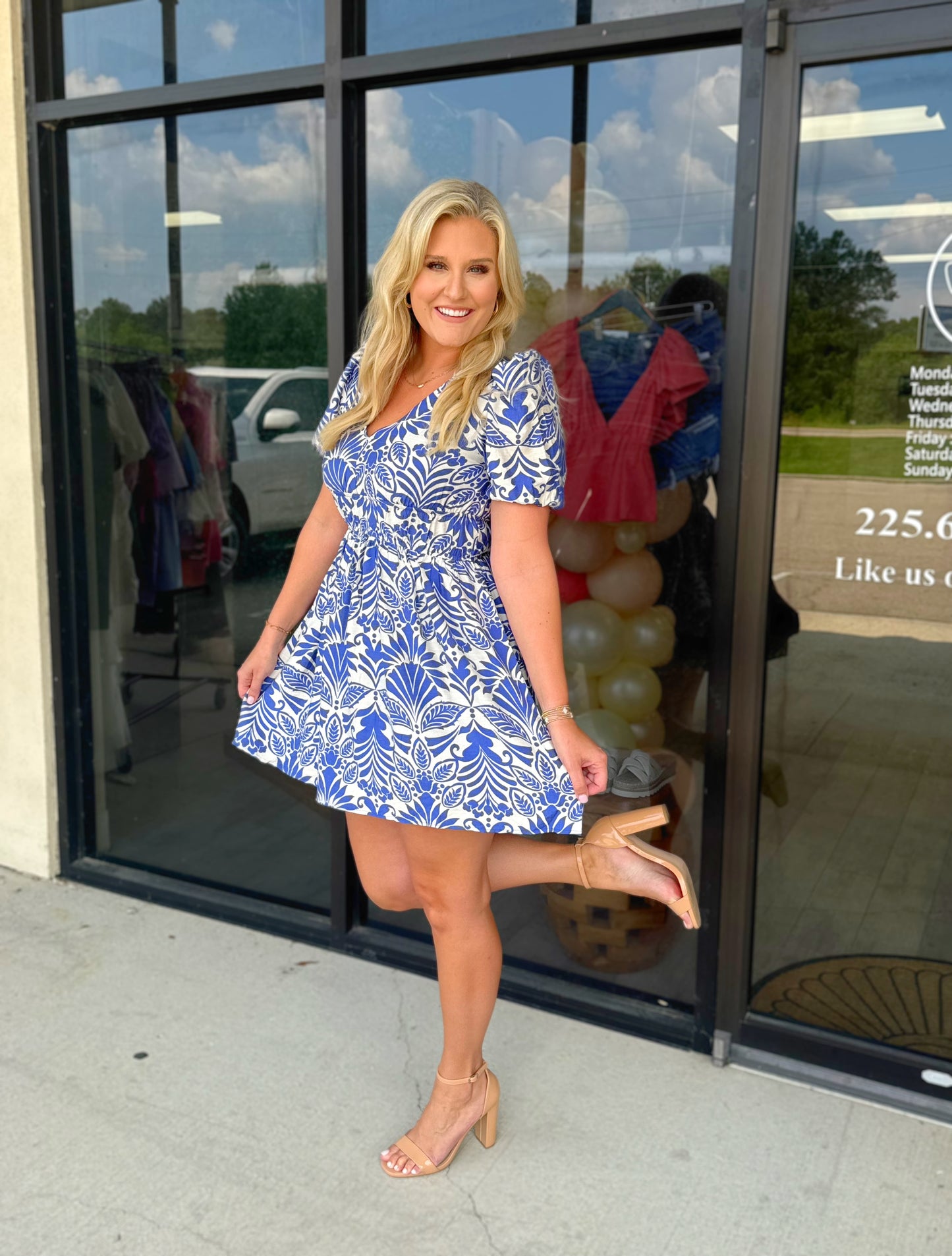 Blooming in Blue Dress