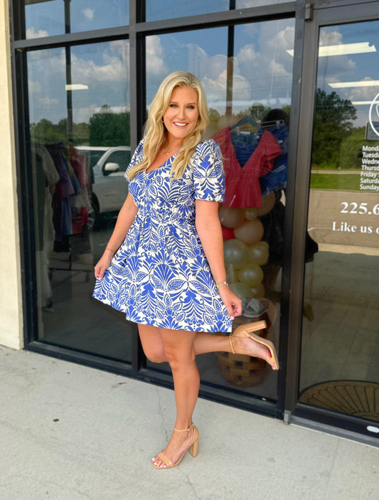 Blooming in Blue Dress