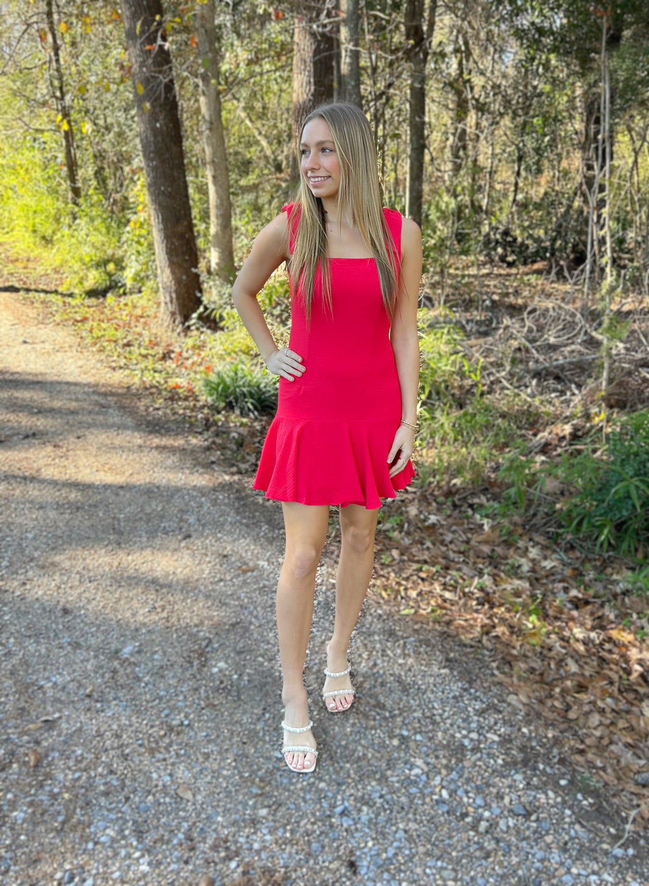Red Ruffles Dress