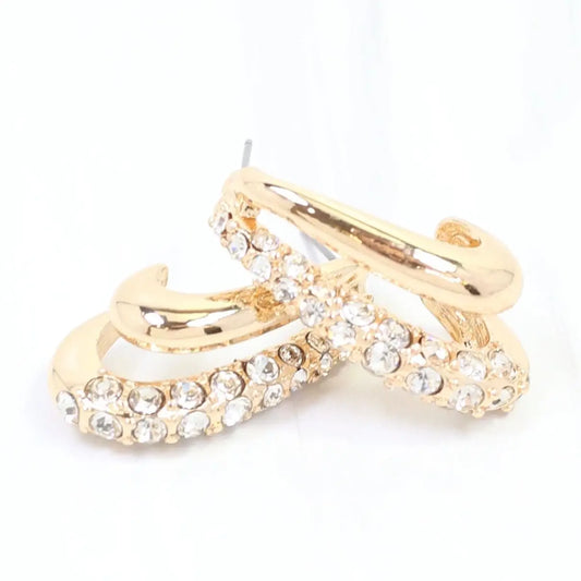 Louisa Cz Hoop Earring Gold